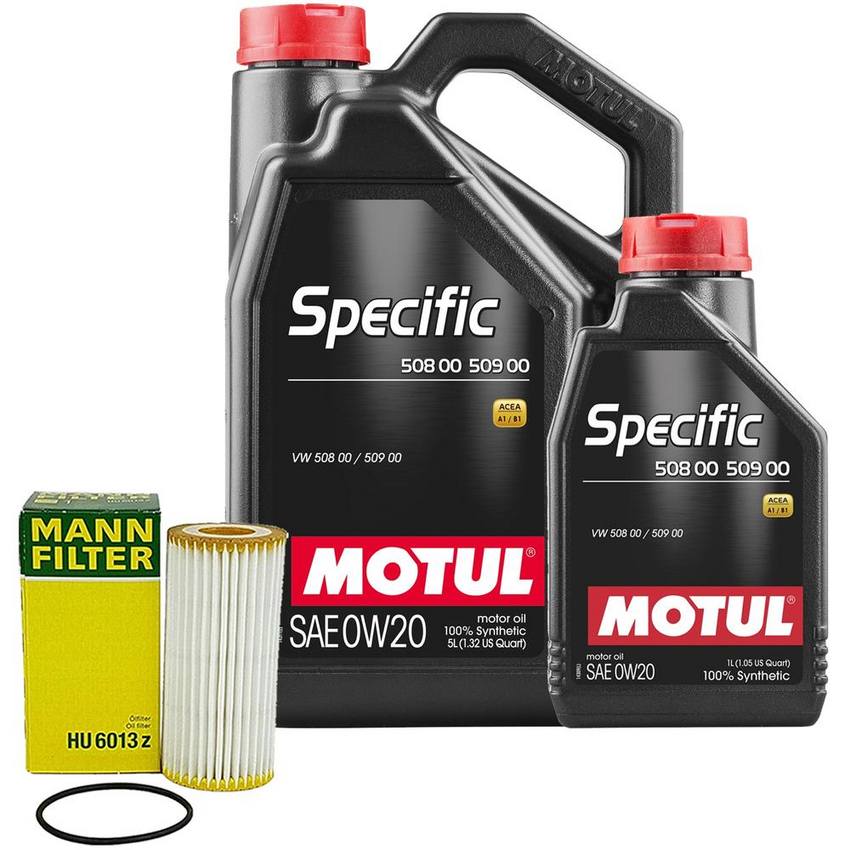 VW Engine Oil Change Kit - Motul (0W20)  (SPECIFIC 508 00 509 00)